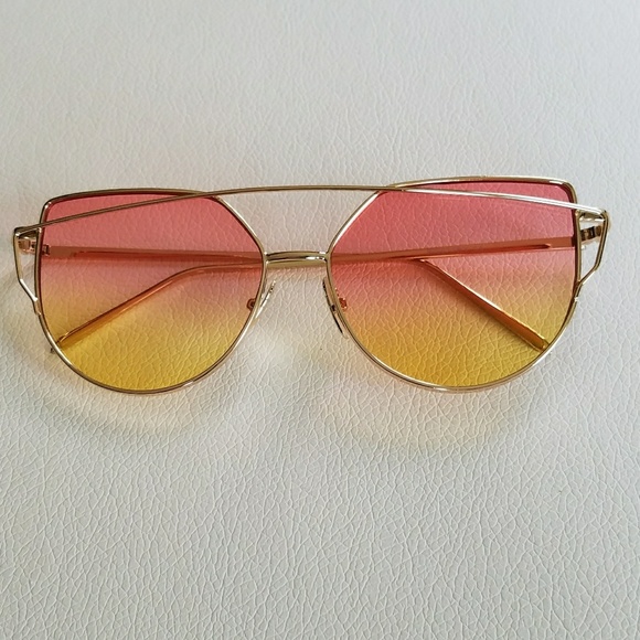 Cat eye reflective sunglasses, mirror sunglassess - Picture 6 of 7